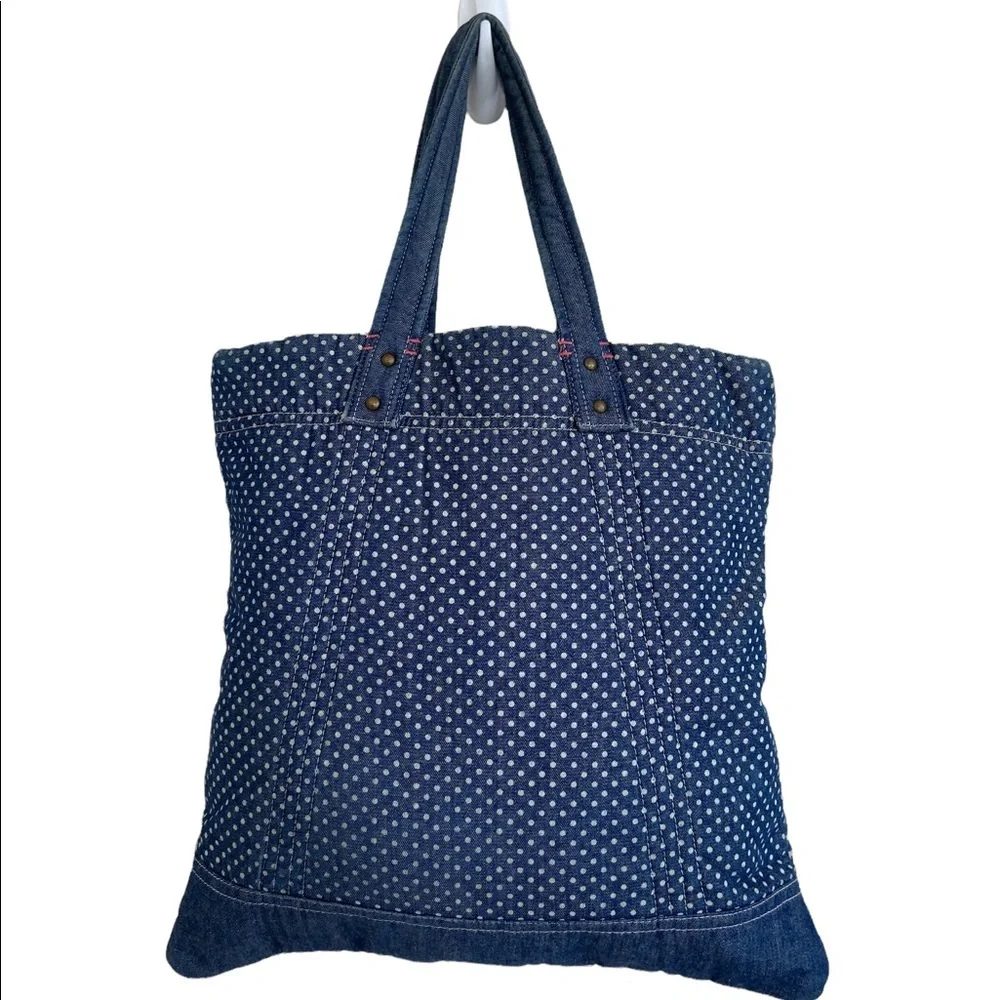 American Eagle Denim Tote Polka Dots Bag